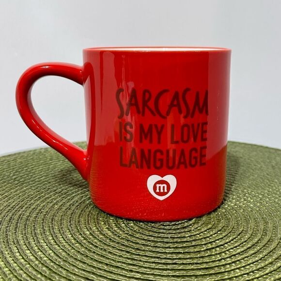 M&M “Sarcasm is My Love Language” Ceramic Mug NWOT - Picture 5 of 8